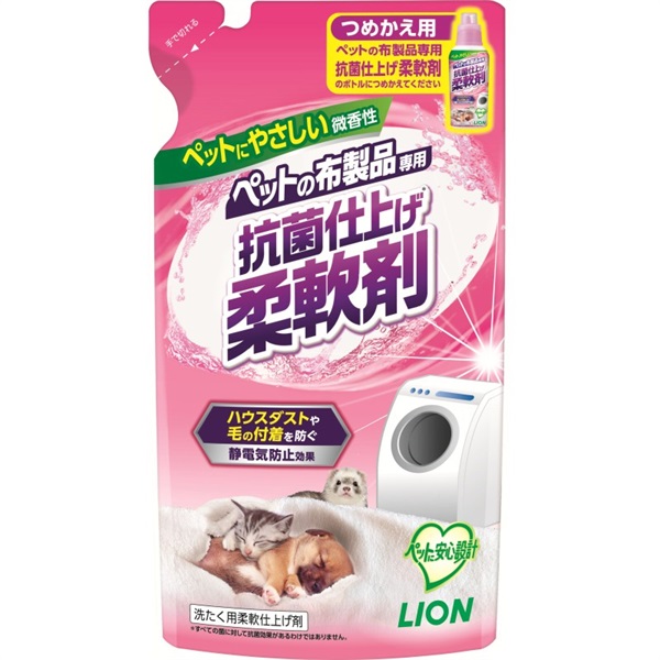 ライオンペット ペットの布製品専用抗菌仕上げ柔軟剤 つめかえ用300g(ペットの布製品専用)