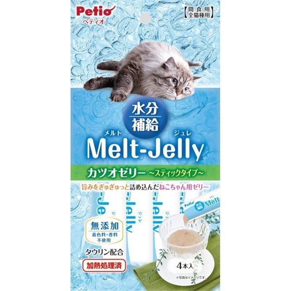ペティオ メルトジュレ 水分補給 カツオゼリー スティックタイプ 4本