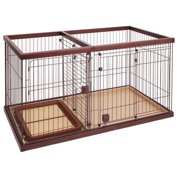 ペティオ トイレのしつけが出来る ドッグルームサークル ブラウン ワイド