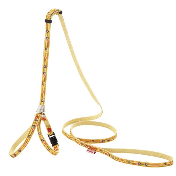 ペティオ 猫小町ハーネスリード 和桜 イエロー