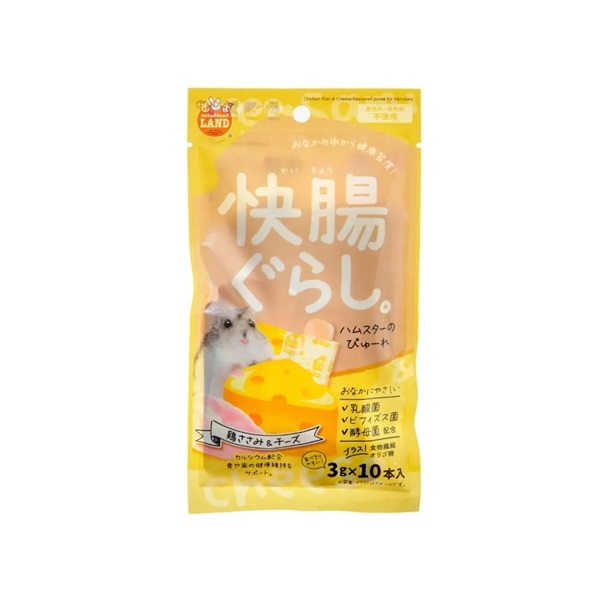 マルカン 快調ぐらし。ハムスターのぴゅーれ 鶏ささみ＆チーズ 3gx10本入(鶏ささみ＆チーズ 3gx10本入)