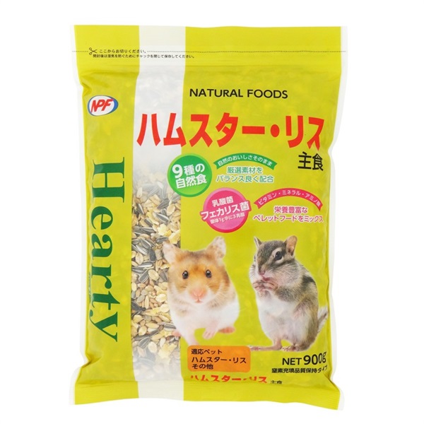 ナチュラルペットフーズ  ハーティー ハムスター・リス 900g