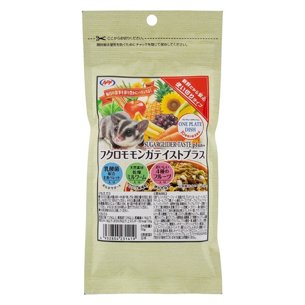 ナチュラルペットフーズ  フクロモモンガテイストプラス 50g