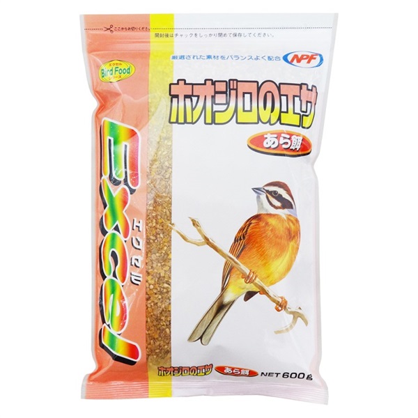ナチュラルペットフーズ エクセル ホオジロのエサ あら餌 600g(あら餌)