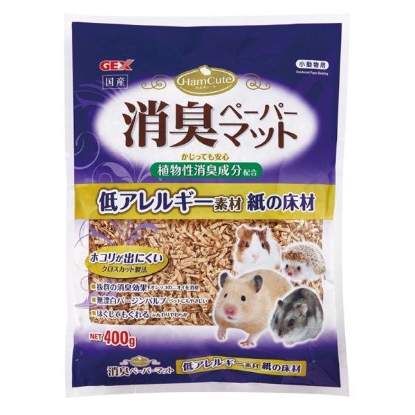 ジェックス ハムキュート 消臭ペーパーマット 400g(消臭ペーパーマット)
