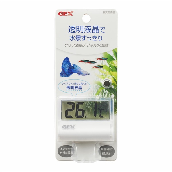 ジェックス クリア液晶デジタル 水温計