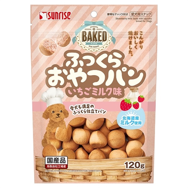 マルカン BAKED ふっくらおやつパン いちごミルク味 120g