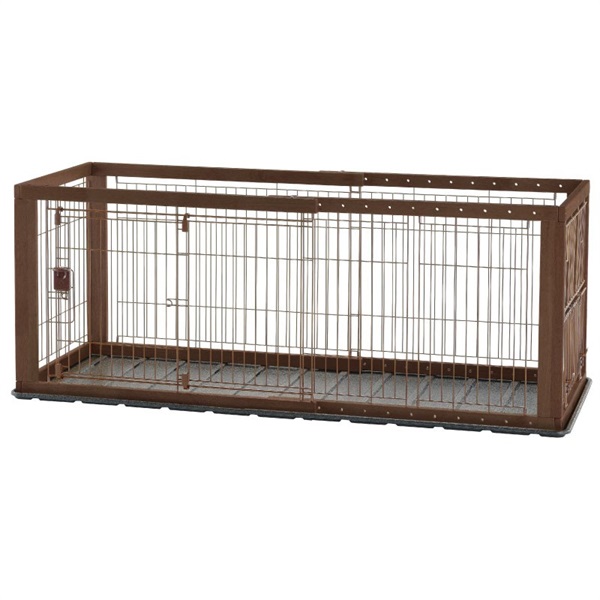 リッチェル 木製スライドペットサークル レギュラー ダークブラウン(ダークブラウン)