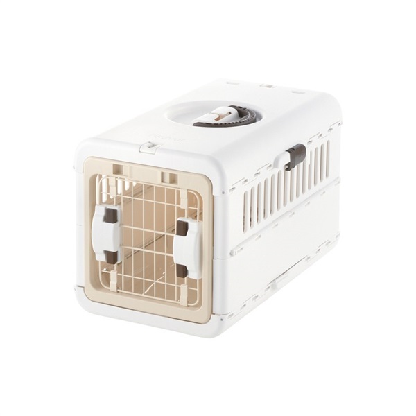 リッチェル キャンピングキャリー 折りたたみ S アイボリー(S アイボリー)