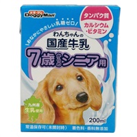 ドギーマン わんちゃんの国産牛乳 7歳からのシニア用 200ml