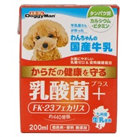 ドギーマン わんちゃんの国産牛乳 乳酸菌プラス 200ml