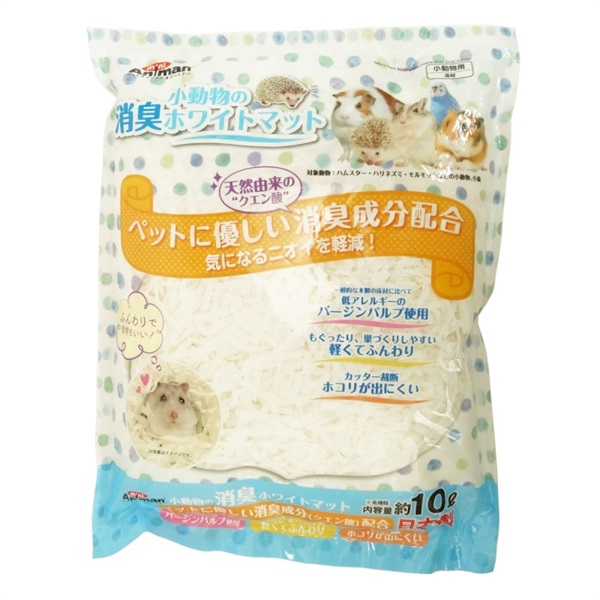 ドギーマンハヤシ ミニアニマン 小動物の消臭ホワイトマット 10L(小動物の消臭ホワイトマット)