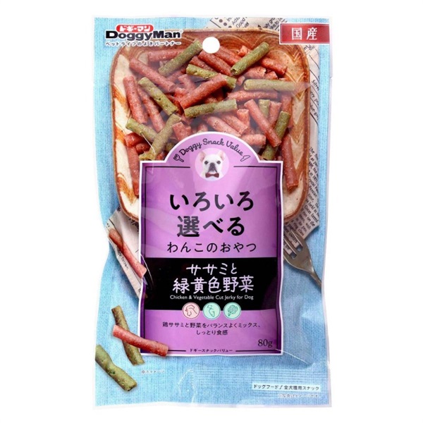 ドギーマン ドギースナックバリュー ササミと緑黄色野菜 80g(ササミと緑黄色野菜)