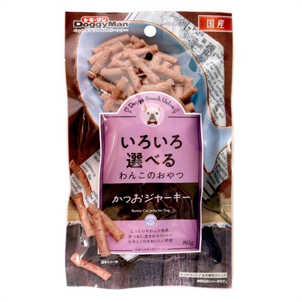 ドギーマン ドギースナックバリュー かつおジャーキー 80g(かつおジャーキー)
