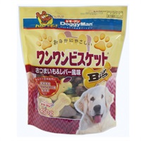 ◆ドギーマン おなかにやさしいワンワンビスケットBig さつまいも&レバー風味 450g