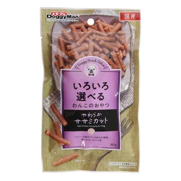 ドギーマン ドギースナックバリュー やわらかササミカット 80g