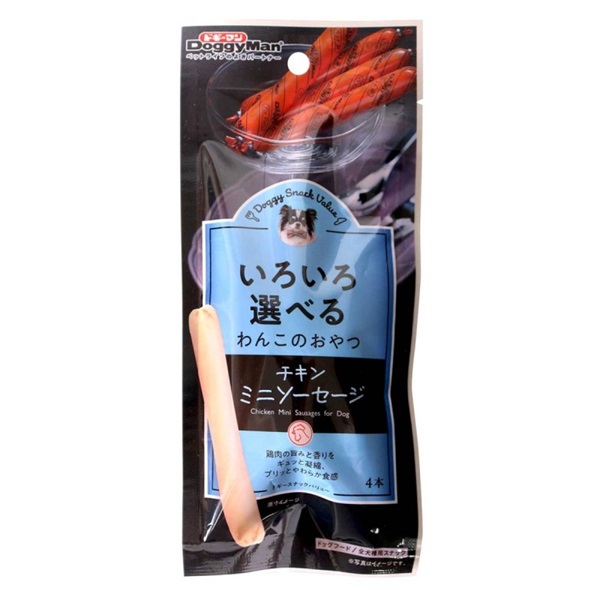 ドギーマン ドギースナックバリュー チキンミニソーセージ 4本(チキンミニソーセージ)