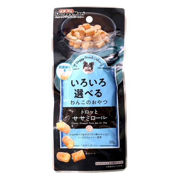 ドギーマン ドギースナックバリュー トロッとササミロール 30g(ササミロール)