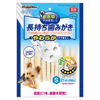 ドギーマン ホワイデント 長持ち歯みがき やわらかギザ棒ガム S 21本