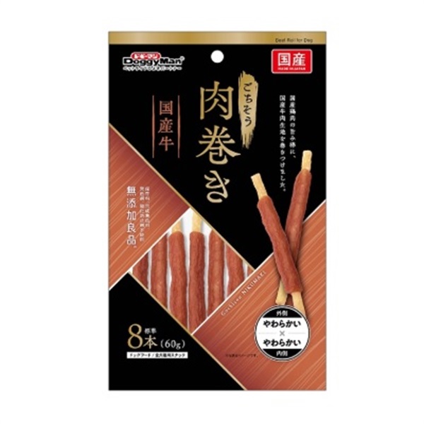 ドギーマン ごちそう肉巻き国産牛  60ｇ