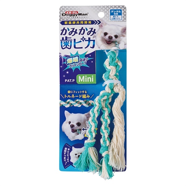 ドギーマン かみかみ歯ピカ 爆噛み遊びコットンロープ mini 超小型犬用(mini 超小型犬用)