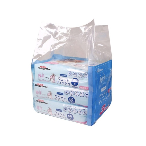 ドギーマンハヤシ ペット専用ウェットティッシュ 保湿成分プラス 3コパック(保湿成分プラス)