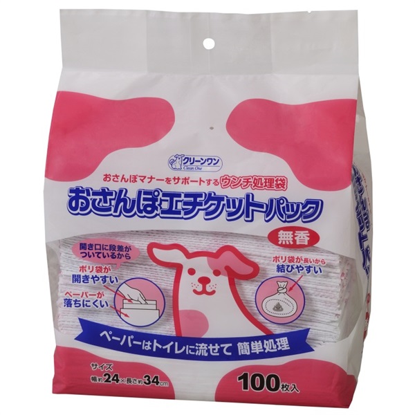 シーズイシハラ クリーンワン おさんぽエチケットパック無香 100P(おさんぽエチケットパック無香)