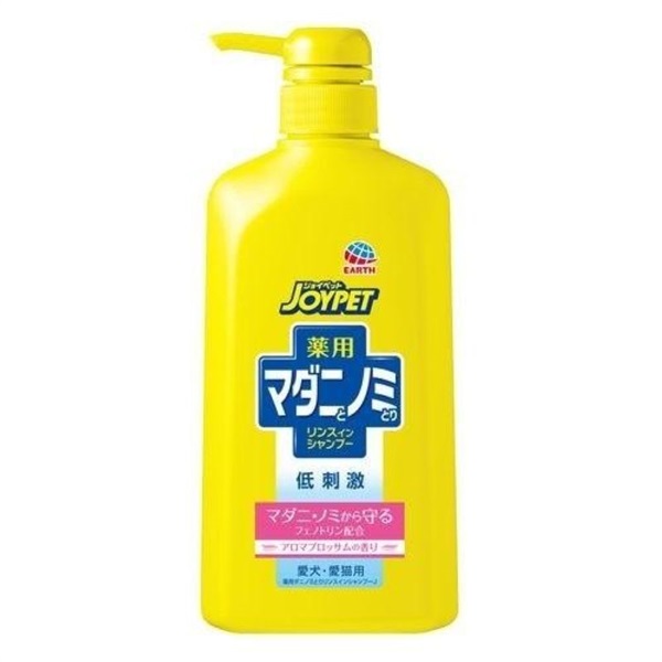 アース・ペット ジョイペット 薬用マダニとノミとりシャンプー アロマブロッサム ポンプ 600mL(アロマブロッサム)