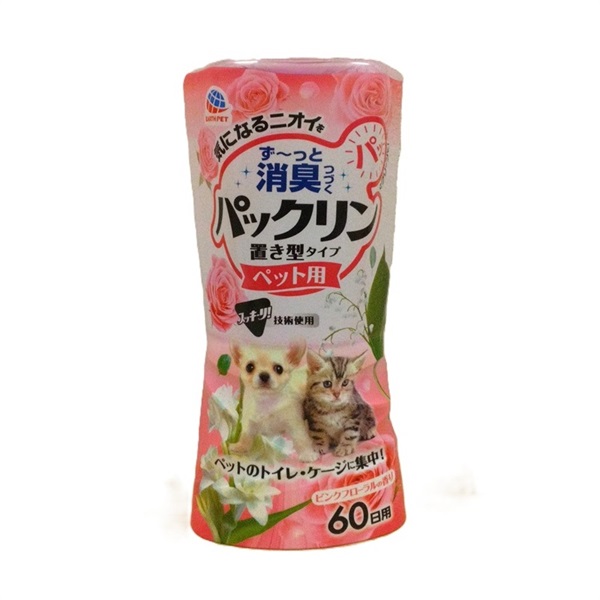 アースペット パックリン 置き型タイプ ペット用 ピンクフローラルの香り 60日用 400ml