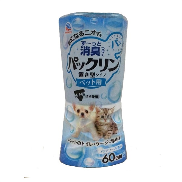 アースペット パックリン 置き型タイプ ペット用 アクアソープの香り 60日用  400ml