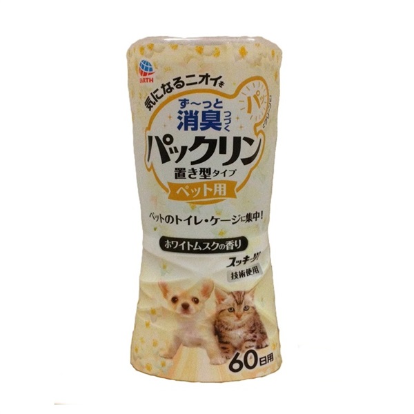 アースペット パックリン 置き型タイプ ペット用 ホワイトムスクの香り 60日用  400ml(ホワイトムスクの香り 60日用  400ml)